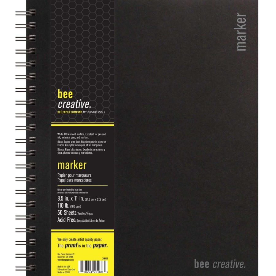 Canvas & Surfaces Bee Paper Bee Multi-Media Paper | Rolls | Pads | Bee Creative Marker Spiral Bound Book